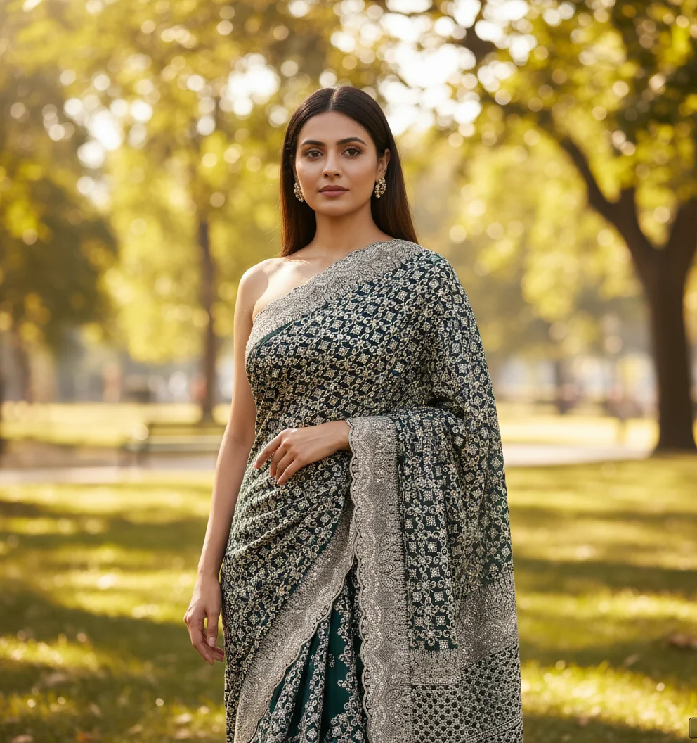 Emerald Garden Saree
