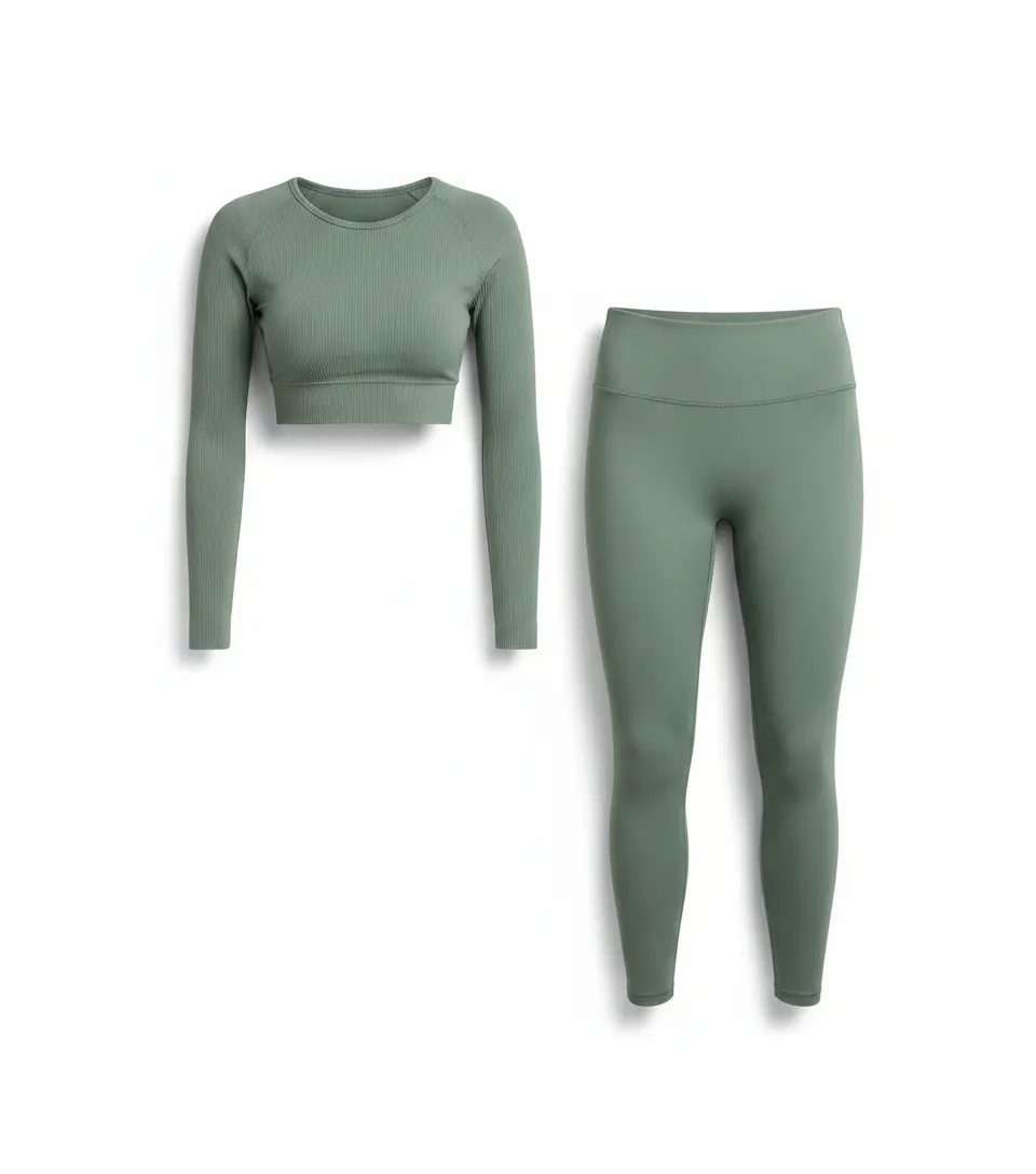 Streetwear hoodie flat lay used as input for AI activewear photoshoot